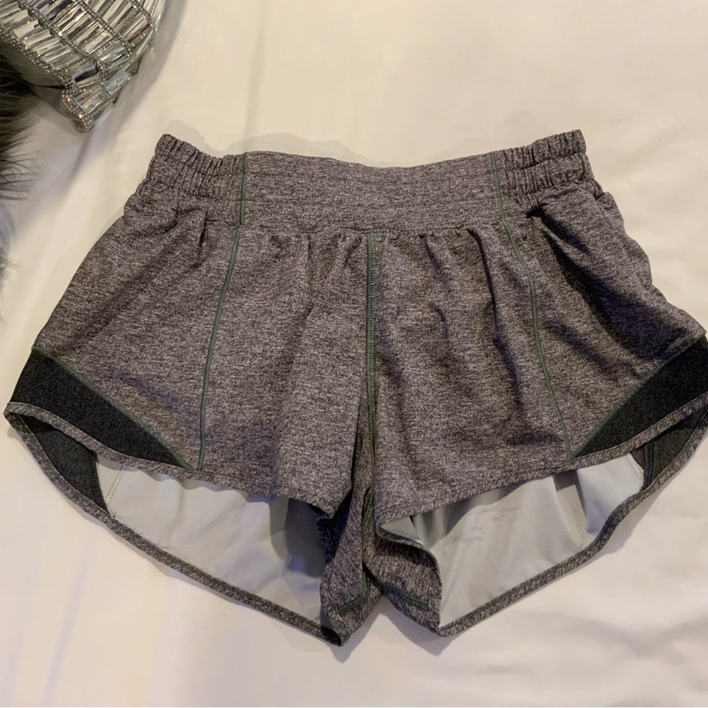 Lululemon Hotty Hot  Heathered Gray Athletic Shorts